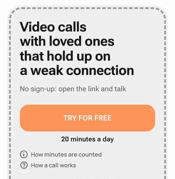 Home page with the "Try for free" button